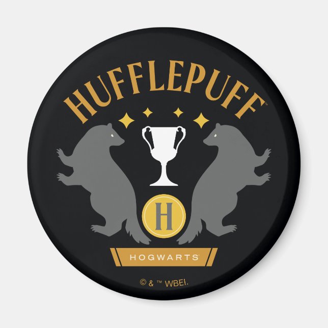 HUFFLEPUFF™ Grävling och Kopp Husstolthet Grafik Magnet (Framsidan)