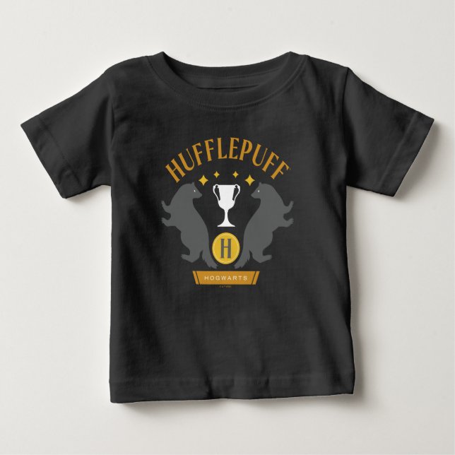 HUFFLEPUFF™ Grävling och Kopp Husstolthet Grafik T Shirt (Framsida)