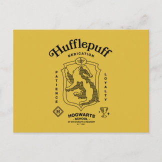 HUFFLEPUFF™ Hängivenhet Tålamod Loajalitet Vapenmä Vykort