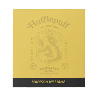 HUFFLEPUFF™ Hängivenhet Tålamod Lojalitet Vapen Anteckningsblock