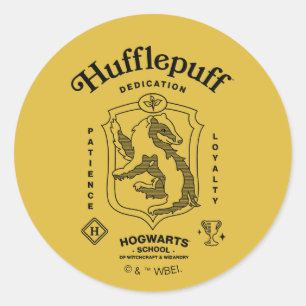 HUFFLEPUFF™ Hängivenhet Tålamod Lojalitet Vapen Runt Klistermärke