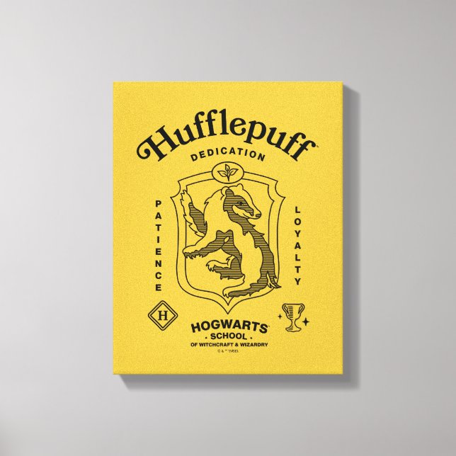 HUFFLEPUFF™ Hängivenhet Tålamod Lojalitet Vapenmär Canvastryck (Framsida)