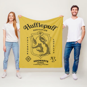 HUFFLEPUFF™ Hängivenhet Tålamod Lojalitet Vapenmär Fleecefilt