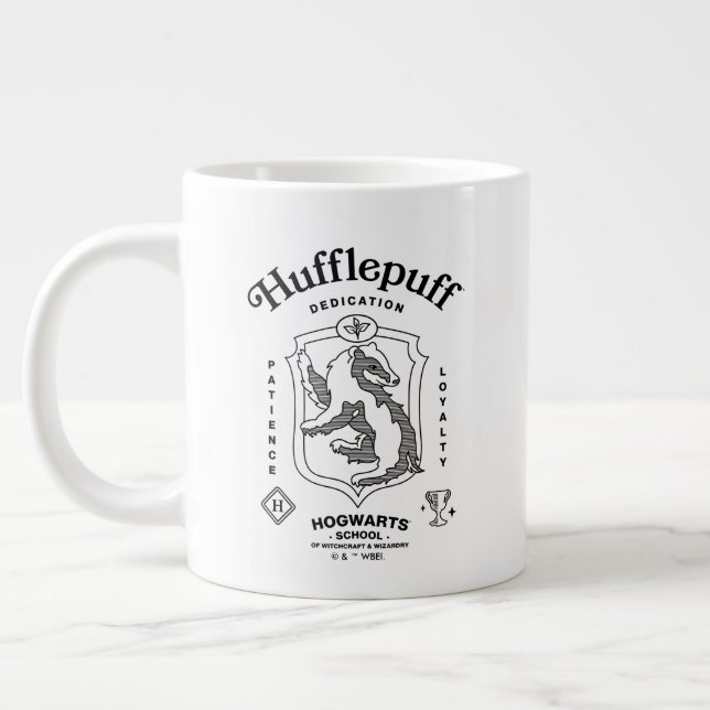 HUFFLEPUFF™ Hängivenhet Tålamod Lojalitet Vapenmär Jumbo Mugg (Vänster)