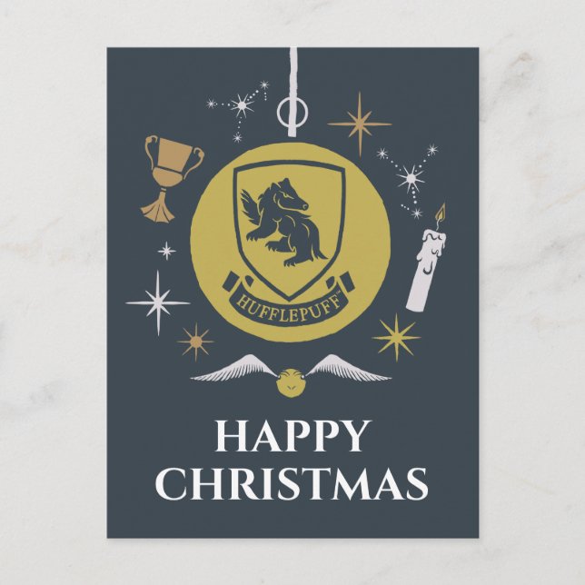 HUFFLEPUFF™ Helgdag Bauble Graphic Helg Vykort (Framsida)