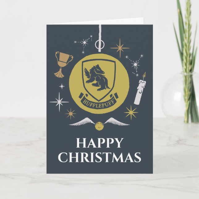 HUFFLEPUFF™ Helgdag Bauble Graphic Helgkort (Framsida)