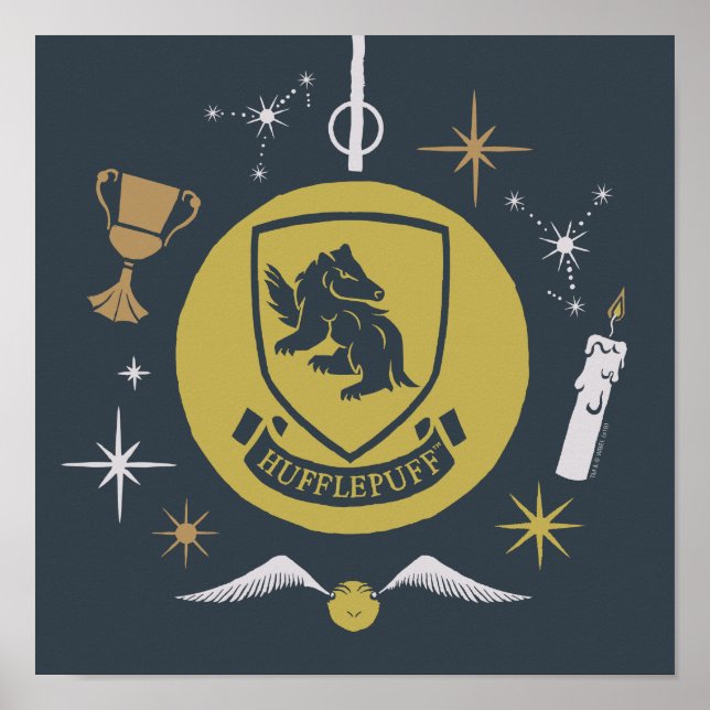 HUFFLEPUFF™ Helgdag Bauble Graphic Poster (Framsidan)