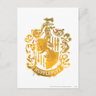 Hufflepuff-vapen - Fläckat Vykort