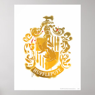 Hufflepuff-vapen - Fläckigt Poster