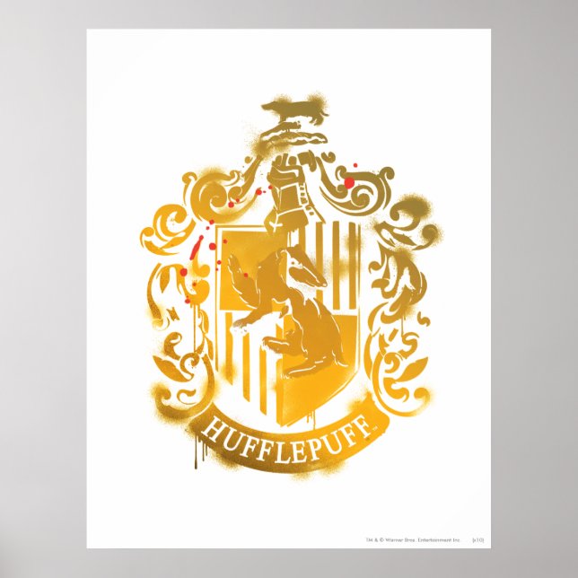 Hufflepuff-vapen - Fläckigt Poster (Framsidan)