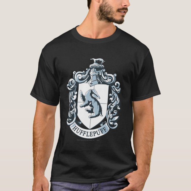 Hufflepuff Vapensköld Blue Tee (Framsida)