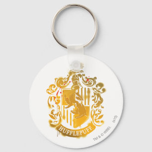 Hufflepuff-Vapensköld - platterad Nyckelring