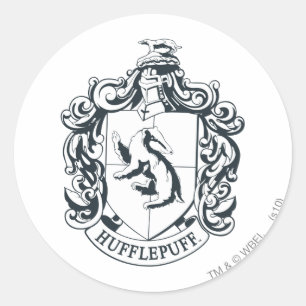 Hufflepuff vapensköld runt klistermärke