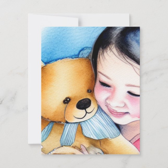 Hug a Bear Anteckningskort (Framsida)