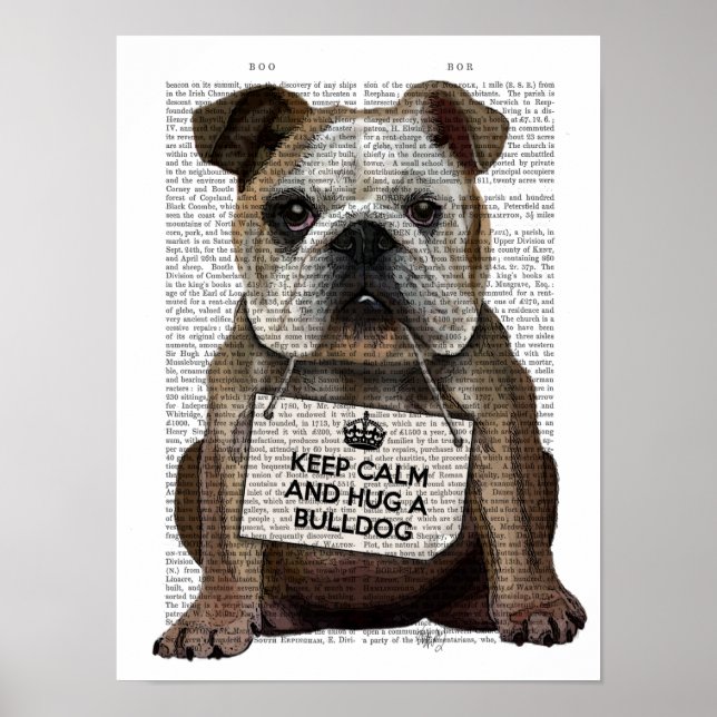 Hug a Bulldog Poster (Framsidan)
