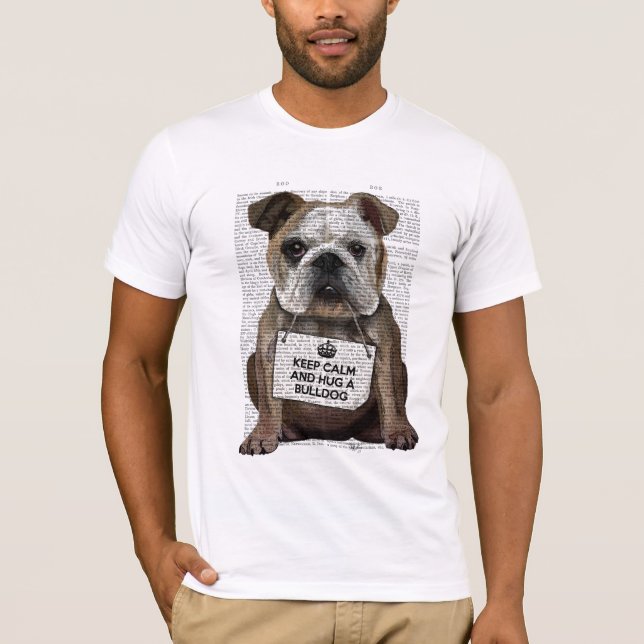 Hug a Bulldog T Shirt (Framsida)