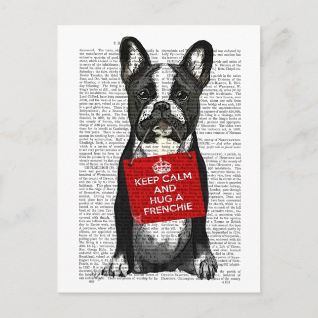 Hug a Frenchie Vykort (Framsida)