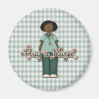 Hug a Friendly Smiling Nurse Magnet