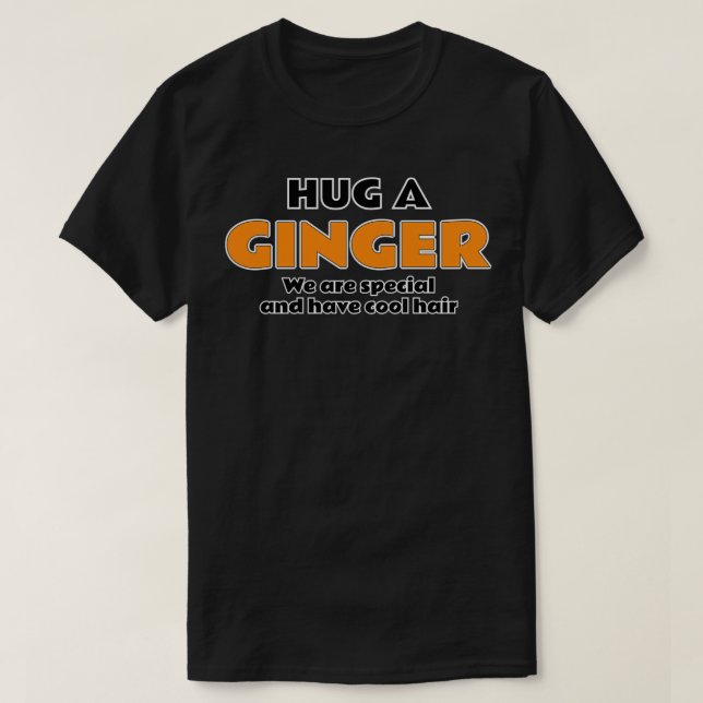 Hug A Ginger Funny Ginger-hår Ginger-hår t Ginge-h Shirt (Design framsida)