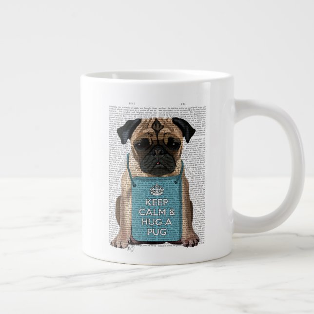 Hug a Pug Jumbo Mugg (Höger)