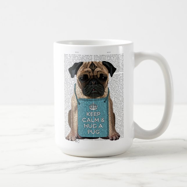 Hug a Pug Kaffemugg (Höger)