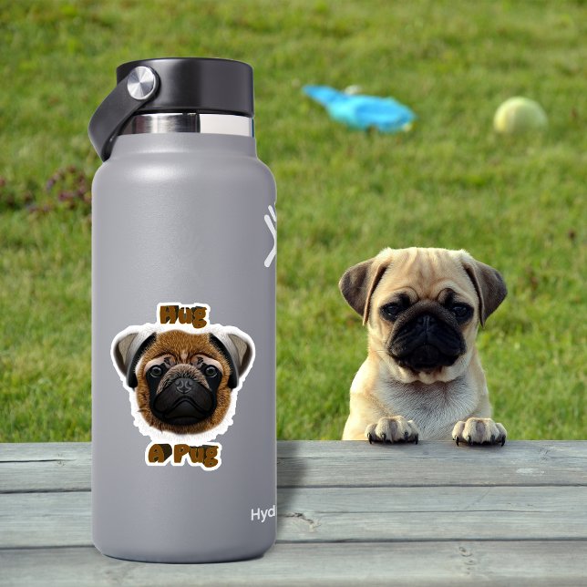 Hug A Pug Klistermärken (Skapare uppladdad)