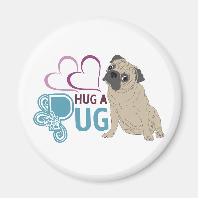HUG A PUG MAGNET (Framsidan)