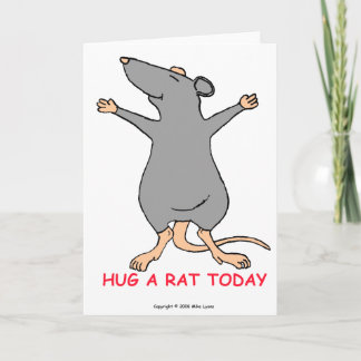 Hug A Råtta i dag - gratulationskort Kort
