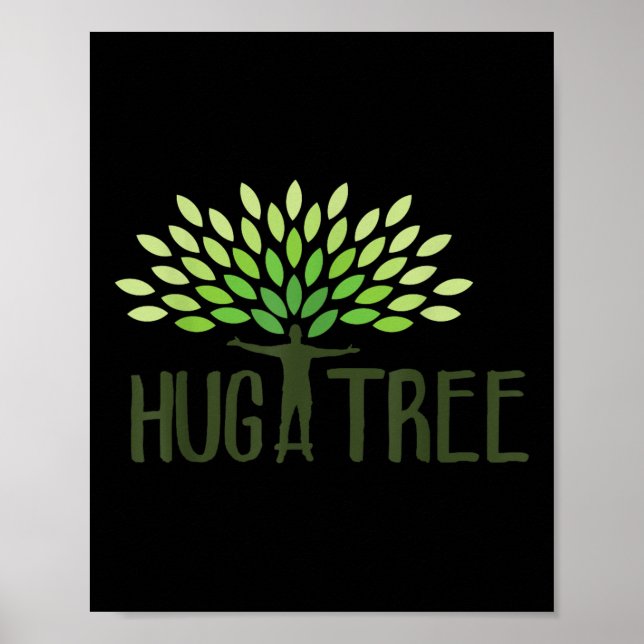 Hug A Träd - Tree hugger, Earth Day Kärlek Earth G Poster (Framsidan)