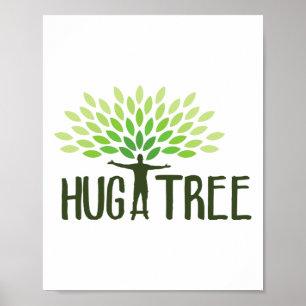 Hug A Träd - Tree hugger Earth Day Spara Earth The Poster