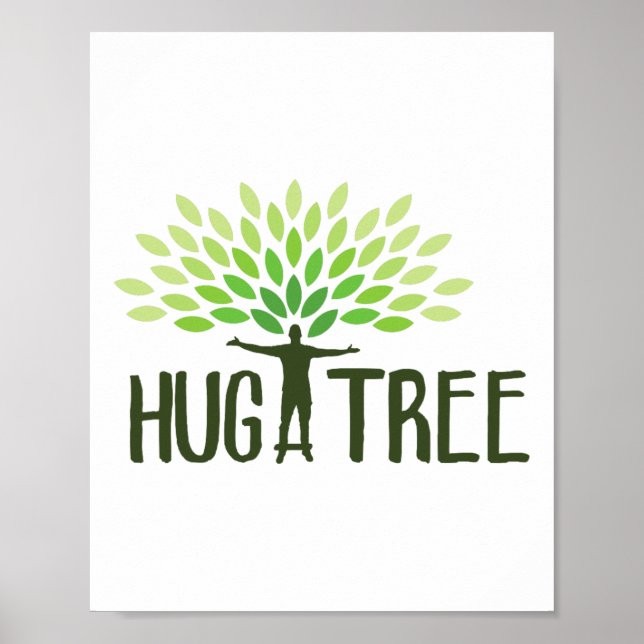 Hug A Träd - Tree hugger Earth Day Spara Earth The Poster (Framsidan)