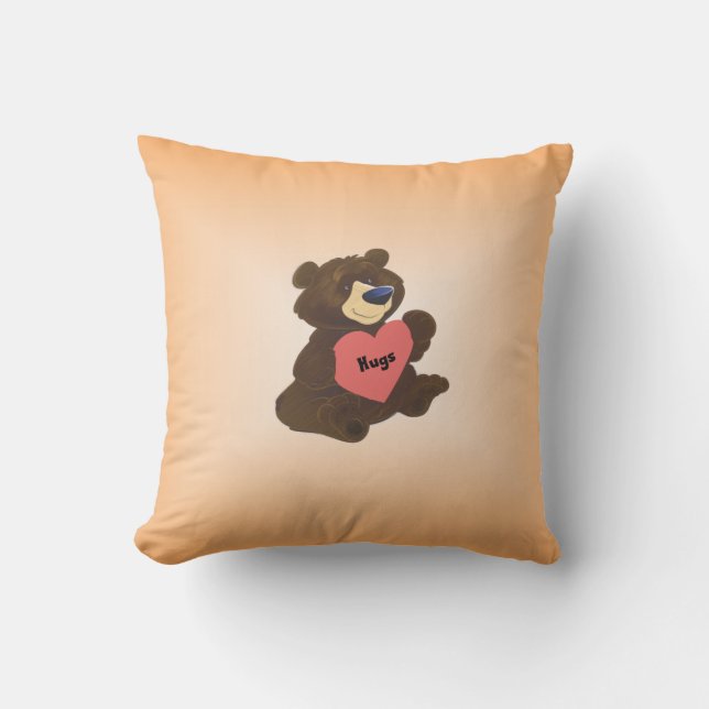 Hug Bear på American Mojo Dekorativ kudde (Framsida)