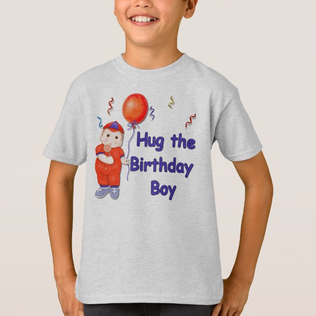 Hug, Birthday Boy T Shirt (Framsida)