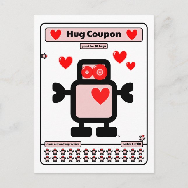 Hug Coupon Vykort (Framsida)