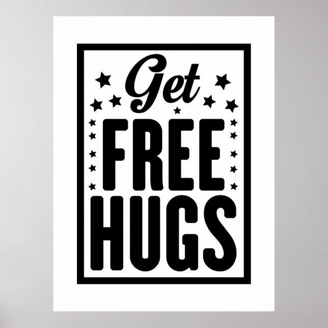 Hug Day - Roligt Retro Advertising Poster (Framsidan)
