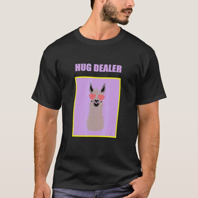 Hug Dealer Coola Llama Music Festival Touchy Free  T Shirt (Framsida)