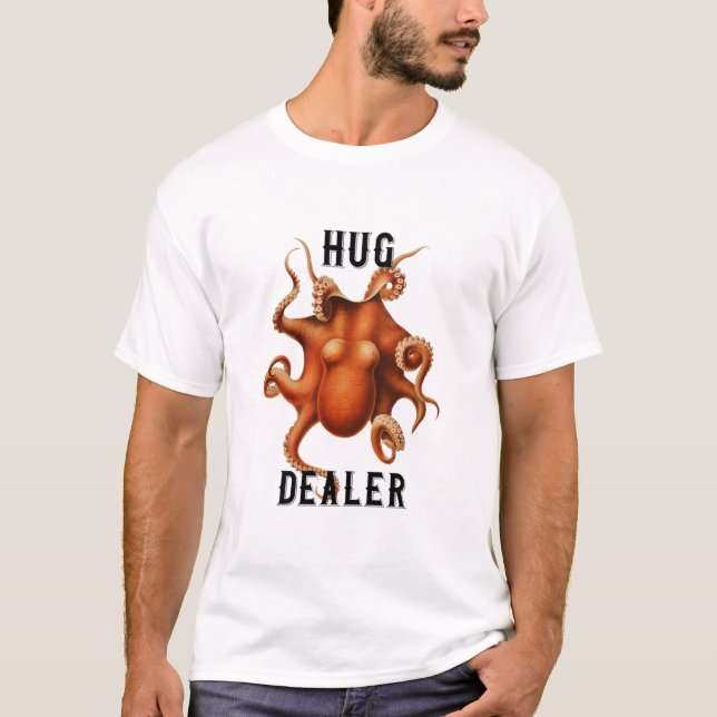 Hug Dealer Rolloig Krake av Ernst Haeckel T Shirt (Framsida)