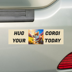Hug din Corgi i dag Bildekal