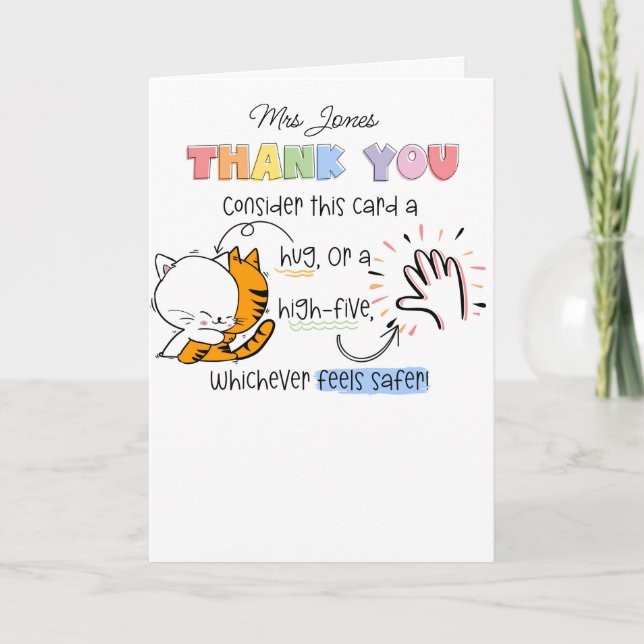 Hug- eller High-Fem Card SENCO SEN-lärare Kort (Framsida)