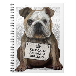 Hug en bulldog anteckningsbok