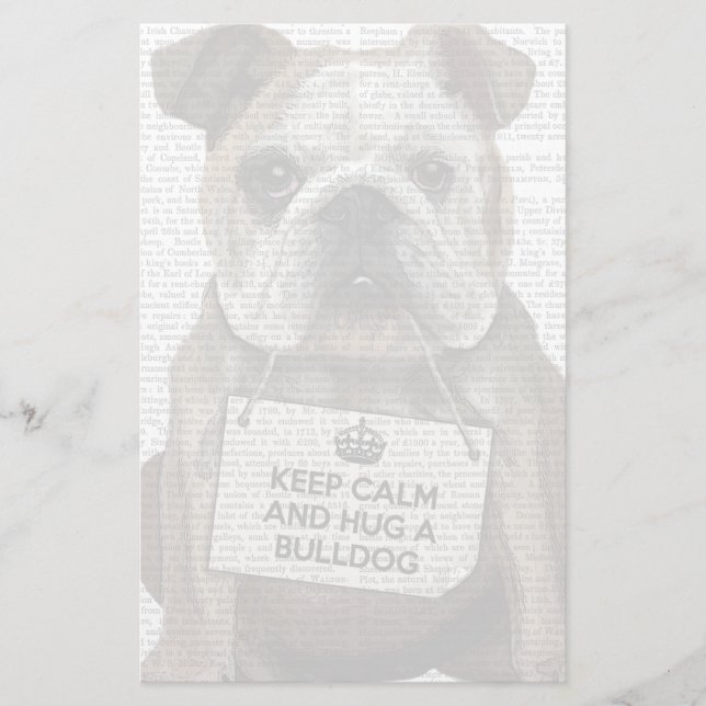 Hug en bulldog brevpapper (Framsida)
