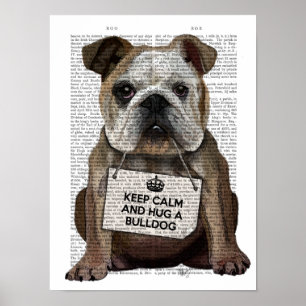 Hug en bulldog poster