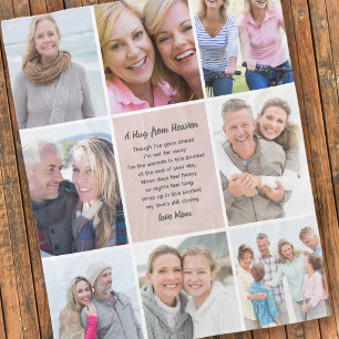 Hug från Heaven Photo Collage Sympathy Fleecefilt