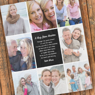 Hug från Heaven Photo Collage Sympathy Fleecefilt