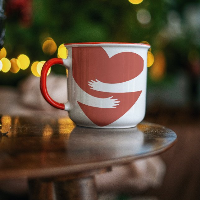 Hug från mig till Red Heart Mugg (Skapare uppladdad)