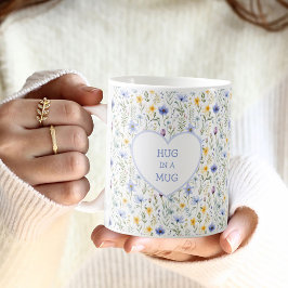 Hug i Mugg Heart Wildblomma Blommigt Coffee Mugg
