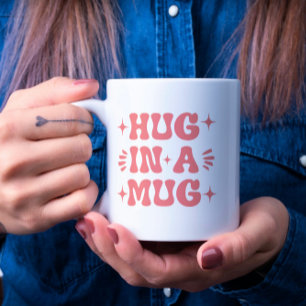 Hug i Mugg Rosa Groovy Retro Typography