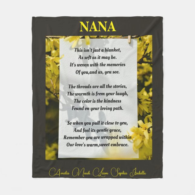 Hug in Blanket Form for Grandma Fleecefilt (Framsidan)