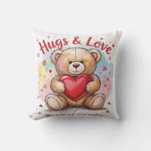 Hug & Kärlek, du gör min värld ljusare Kudde
