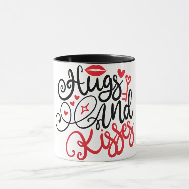 Hug & Kisses mug Mugg (Center)